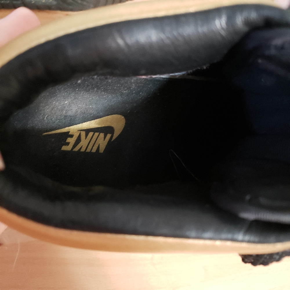 Nike Dunk Sky Hi Studded Hidden Wedge Sneakers Black Gold Metallic Studd… - Picture 10 of 11